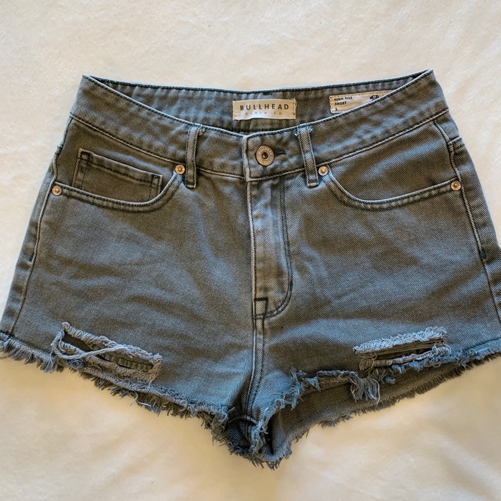 Pacsun Bullhead Dark Green Denim Short